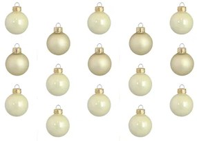 Set vianočných ozdôb champagne