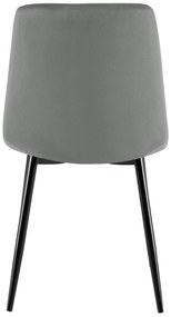 Jedálenská stolička Clairton zamat - tmavo šedá