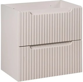 Závěsná skříňka Nova Cashmere Beyond II s deskou a umyvadlem 80 cm kašmírová/dub coast evoke