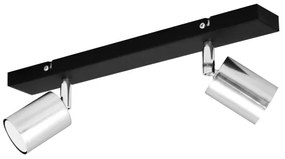 LED Bodové svietidlo TUNE 2xGU10/4,8W/230V matný chróm/čierna