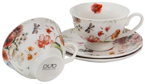 Porcelánová šálka na nohe s podšálkou Royal Rebecca 250 ml sada 2ks