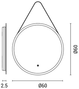 LED Stmievateľné kúpeľňové vyhrievané podsvietené zrkadlo LED/20W/230V 4000K IP44