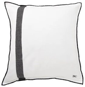 Cushion 50x50 White Chambray + Stripe