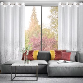 ZÁCLONA NA KRÚŽKOCH OLIVIA 140X250 CM VZOROVANÁ