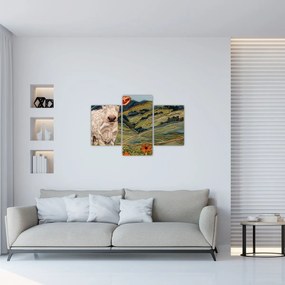 Obraz - Imitácia pleteného motívu (90x60 cm)
