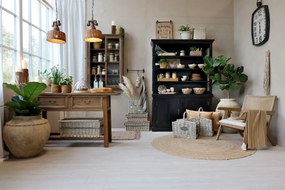 Chic Antique Prútený kôš na drevo French väčší