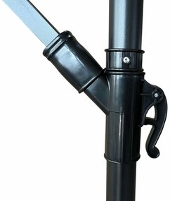 Záhradný slnečník CYNIA s bočnou nohou 300 cm tmavozelený