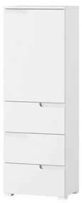 Regál SELENE 11 145 cm biely lesk/mat
