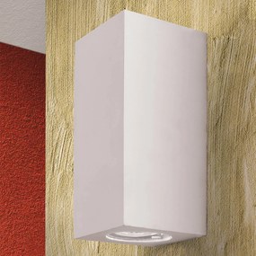 Nástenné svetlo Cube keramika biela výška 15,5 cm
