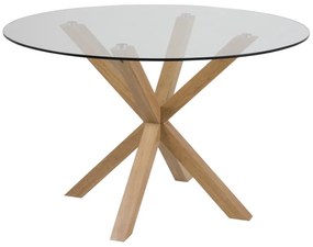 Okrúhly jedálenský stôl Neele 119 cm sklo