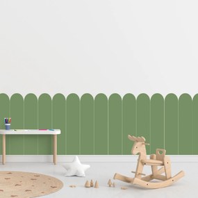 PIPPER. Oblúk - Zelená farba - textilná nálepka na stenu Farba: Bledá, Veľkosť: 80 cm