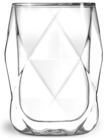 Súprava 2 dvojstenných pohárov na latté Vialli Design Geo, 350 ml