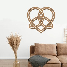 drevo zivota Drevená dekorácia na stenu srdca ETERNITY Farebný vzor: Biela, Veľkosť srdca: 95x95