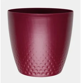 Plastia Plastový kvetináč Perla 16 cm, vínová, Plastia, pr. 16 cm