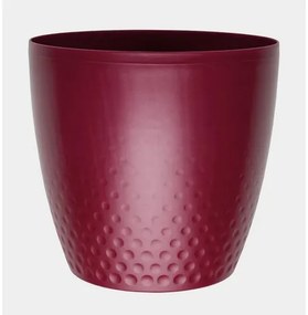 Plastia Plastový kvetináč Perla 16 cm, vínová, Plastia, pr. 16 cm