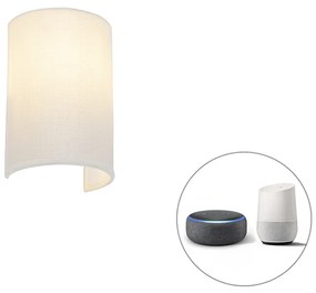 Inteligentná nástenná lampa biela vrátane Wifi A60 - Simple Drum Jute
