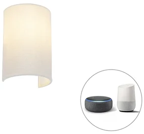 Inteligentná nástenná lampa biela vrátane Wifi A60 - Simple Drum Jute