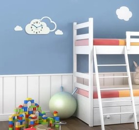 Detské hodiny na stenu v tvare obláčika