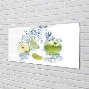Obraz na skle Voda jablko nakrájaný 120x60 cm