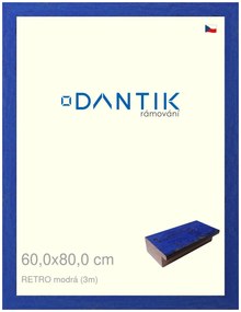 DANTIK rám na obraz 60x80 | RETRO modrá (Plexi Čiré)