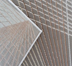 Koberec Allianz 6305 béžový s geometrickým vzorom – obdĺžnik Rozmer: 80x150 cm