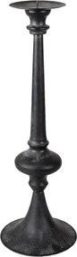 Kovový čierny svietnik s patinou Coretta - Ø 15*45 cm