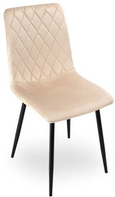 Jedálenská stolička DEXTER zamatová, béžová