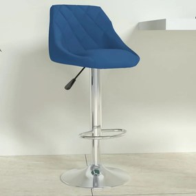 Barová stolička modrá zamatová 335298