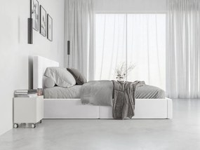 Čalúnená posteľ s úložným priestorom HILTON 120x200 - biela