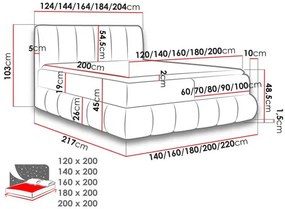 Manželská posteľ 160cm Guliver  (sivočierna). Vlastná spoľahlivá doprava až k Vám domov. 1122199