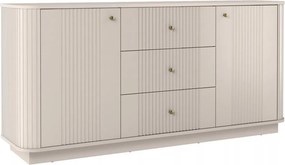 Komoda so zásuvkami Vesper 160 cm - kašmír / zlaté úchytky