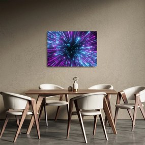 Sklenený obraz - Neónový priestor (70x50 cm)