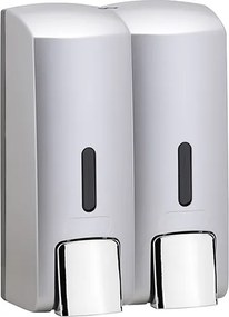 Bemeta Design Dávkovač mydla, 2 x 300 ml, dvojitý, plast, mat - 121209135
