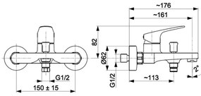 KFA Armatura 5554-010-81 - Vaňová batéria OTAVA matná čierna