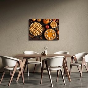 Sklenený obraz - Tekvicový koláč (70x50 cm)