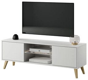TV skrinka/stolík Savoi II (s osvetlením) (biela). Vlastná spoľahlivá doprava až k Vám domov. 1099034