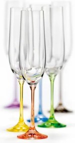 Crystalex poháre na šumivé víno VIOLA Rainbow 190 ml 6 ks