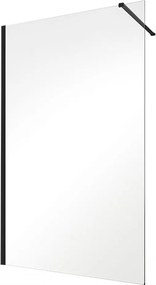 Besco Sprchovací kút Walk-In ECO-N BLACK 90x195 (100x195, 110x195, 120x195) - bez vaničky BESCO-Rozmery: šírka: 110