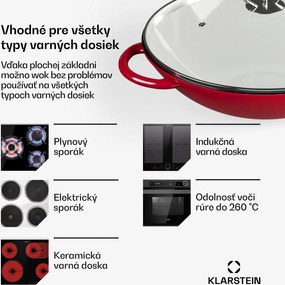 Wok Klarstein Jersey - červený