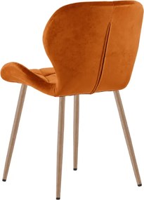 Jedálenská stolička MANGO VELVET, terakotová