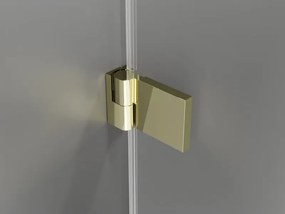 Mexen Lunar-B L, 1-krídlový sprchový kút, pravý, 100 x 70 cm, 8mm číre sklo, zlatý lesklý profil, 832L-100-070-50-00-P