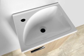 Aqualine Aqualine, ZOJA/KERAMIA FRESH umývadlová skrinka 40x50x32cm, dub platin, 51048DP