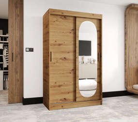 Šatníková skriňa 120 cm Ronny (dub artisan). Akcia -21%. Vlastná spoľahlivá doprava až k Vám domov. 1126047