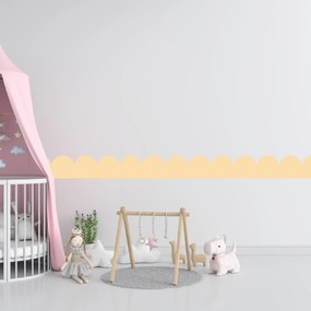 PIPPER. Textilná samolepiaca tapeta - Mini Oblúk - Žltá farba Farba: Bledá