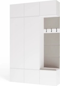 Předsíňová stěna Haga 2Sz1W 150 cm bílá