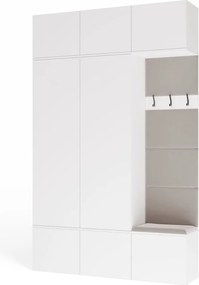 Předsíňová stěna Haga 2Sz1W 150 cm bílá