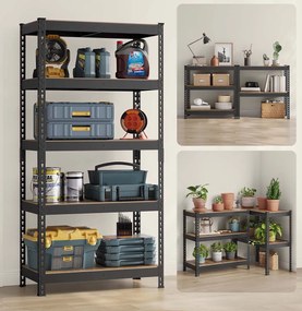 Dílenský regál Matys 90 cm hnědý/černý