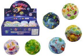LEAN TOYS Svetelná Loptička na skákajúca dinosaurus - 7 cm