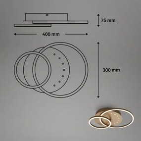 Brilo - stmievateľné LED stropné svietidlo LED/26W/230V 3000K hnedé