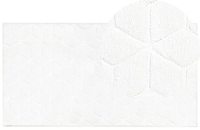 Koberec z umelej zajačej kožušiny 80 x 150 cm biely THATTA Beliani